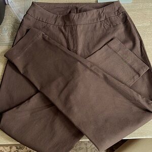 Slim Station chocolate brown stretchy pants sz 4